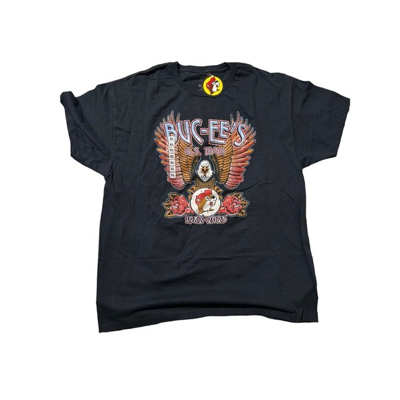 Buc-ee's US Cities Tour 1982-2023 Graphic Tee 2024 Bucee’s Release XL NWT - Picture 1 of 5